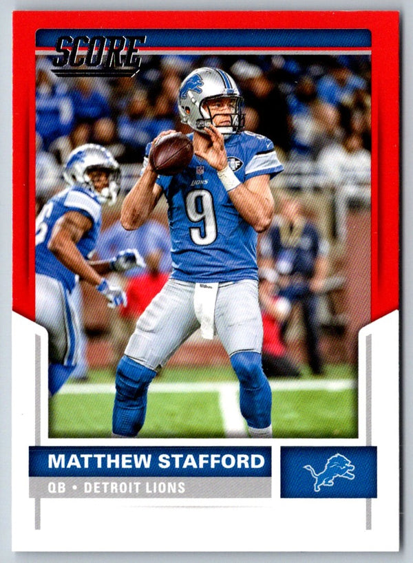 2017 Score Scorecard Matthew Stafford #20