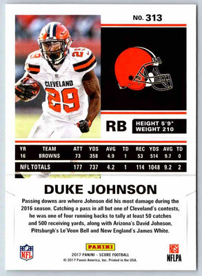 2017 Score Duke Johnson #313