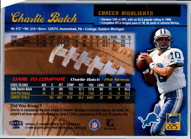 1999 Ultra Charlie Batch