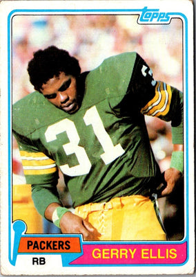 1981 Topps Gerry Ellis #291 Rookie