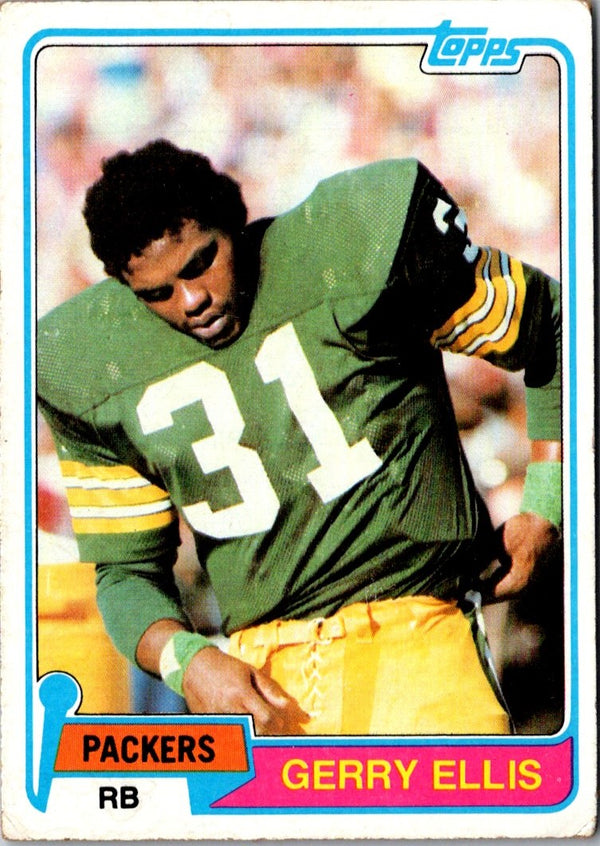 1981 Topps Gerry Ellis #291 Rookie