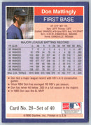 1990 Starline Long John Silver Don Mattingly
