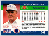 1990 Pro Set Chuck Knox #308