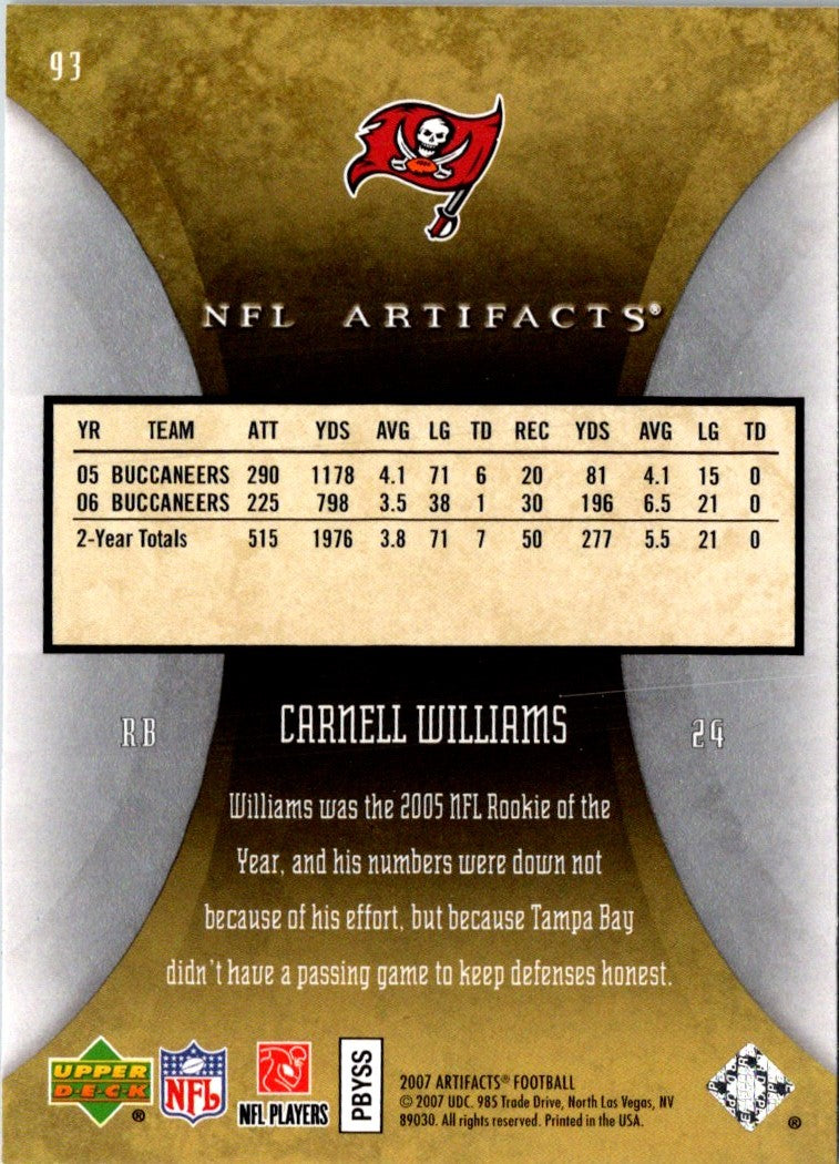 2007 Upper Deck Artifacts Cadillac Williams