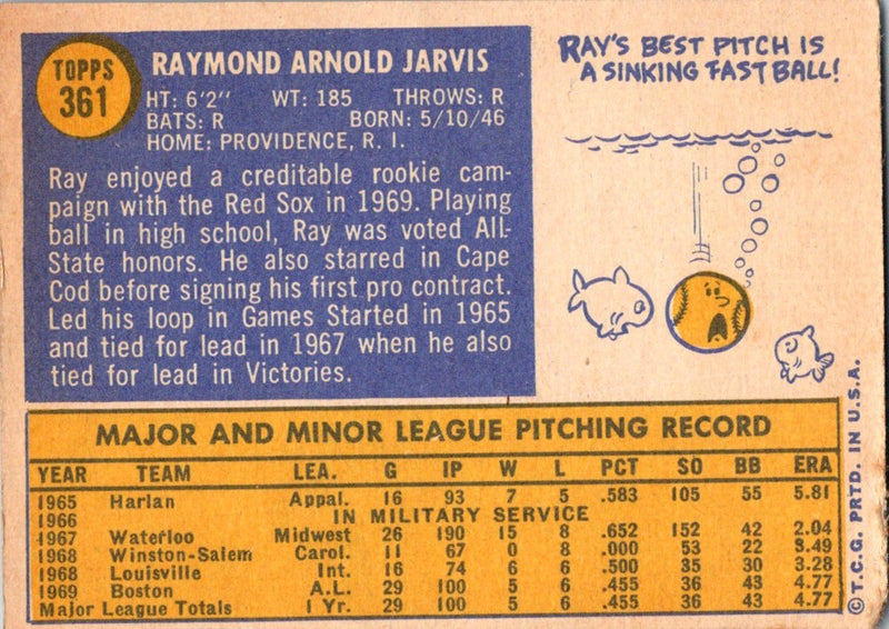 1970 Topps Ray Jarvis