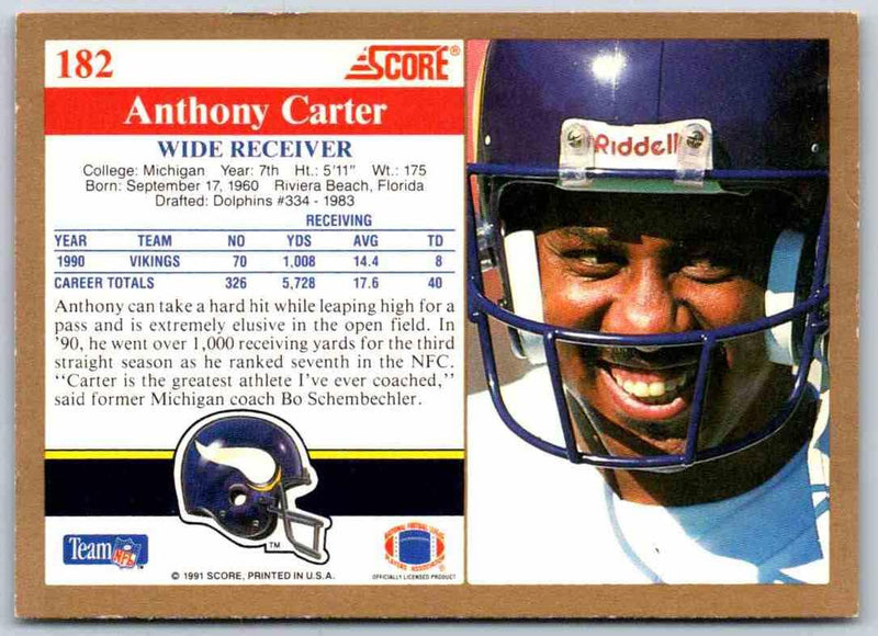 1991 Score Anthony Carter