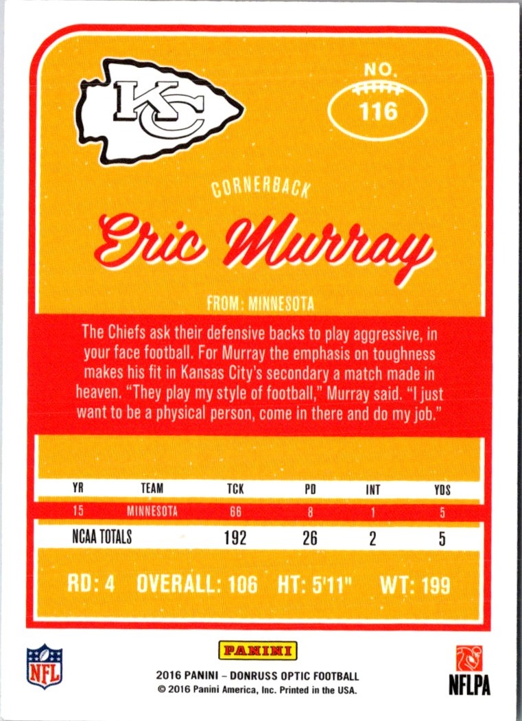 2016 Donruss Optic Eric Murray