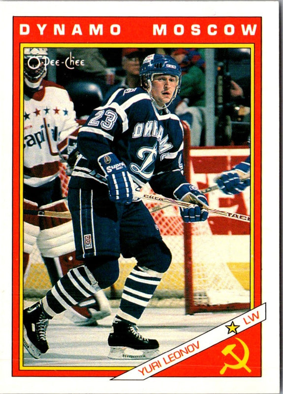 1991 O-Pee-Chee Sharks & Russians Inserts Yuri Leonov #39R