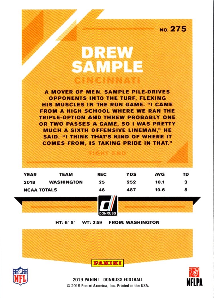 2019 Donruss Drew Sample