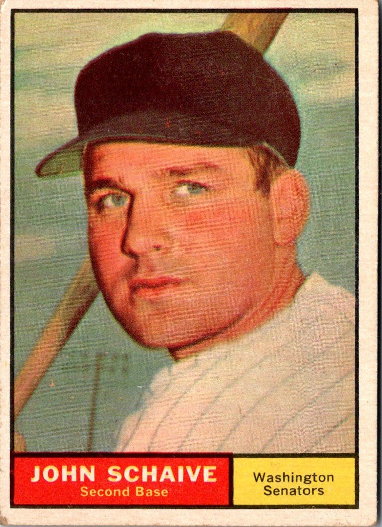 1961 Topps John Schaive