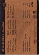 2001 Fleer Tradition St. Louis Rams Team Leaders