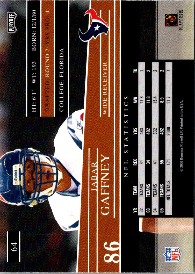 2006 Playoff Prestige Jabar Gaffney
