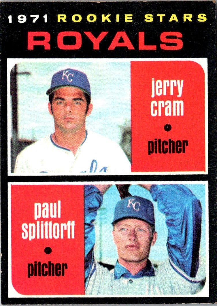 1971 Topps Royals Rookies - Jerry Cram/Paul Splittorff