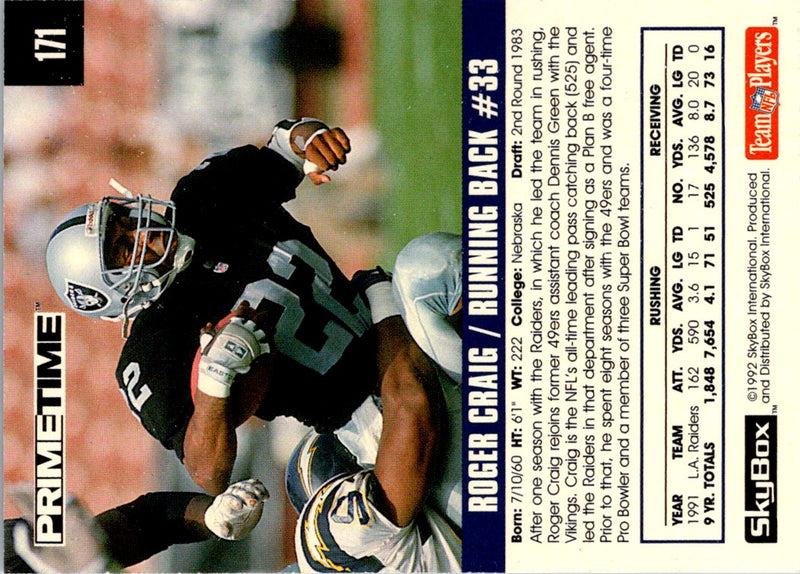 1992 Skybox Impact Roger Craig