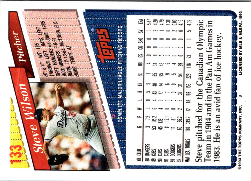 1993 Topps Steve Wilson