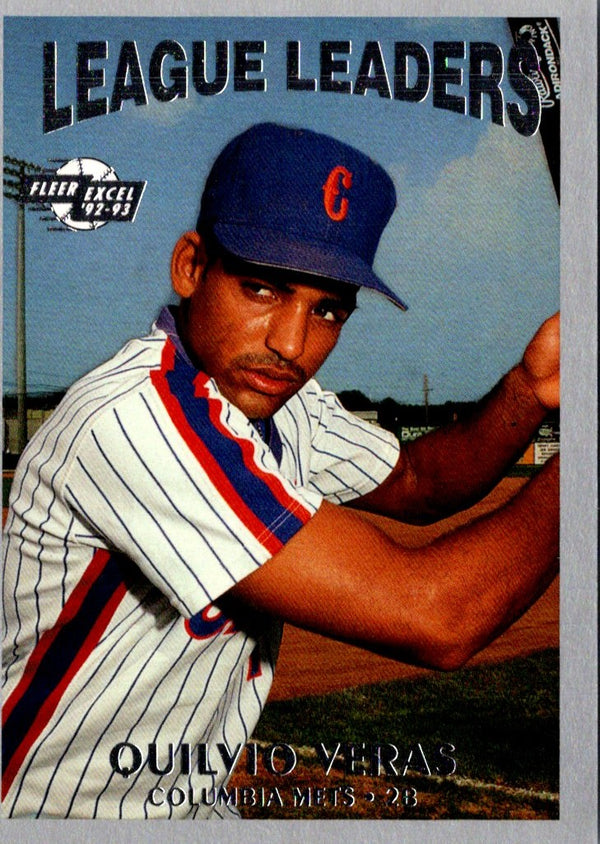 1992 Fleer Excel League Leaders Quilvio Veras #6