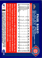 2003 Topps Chrome Paul Bako #T39
