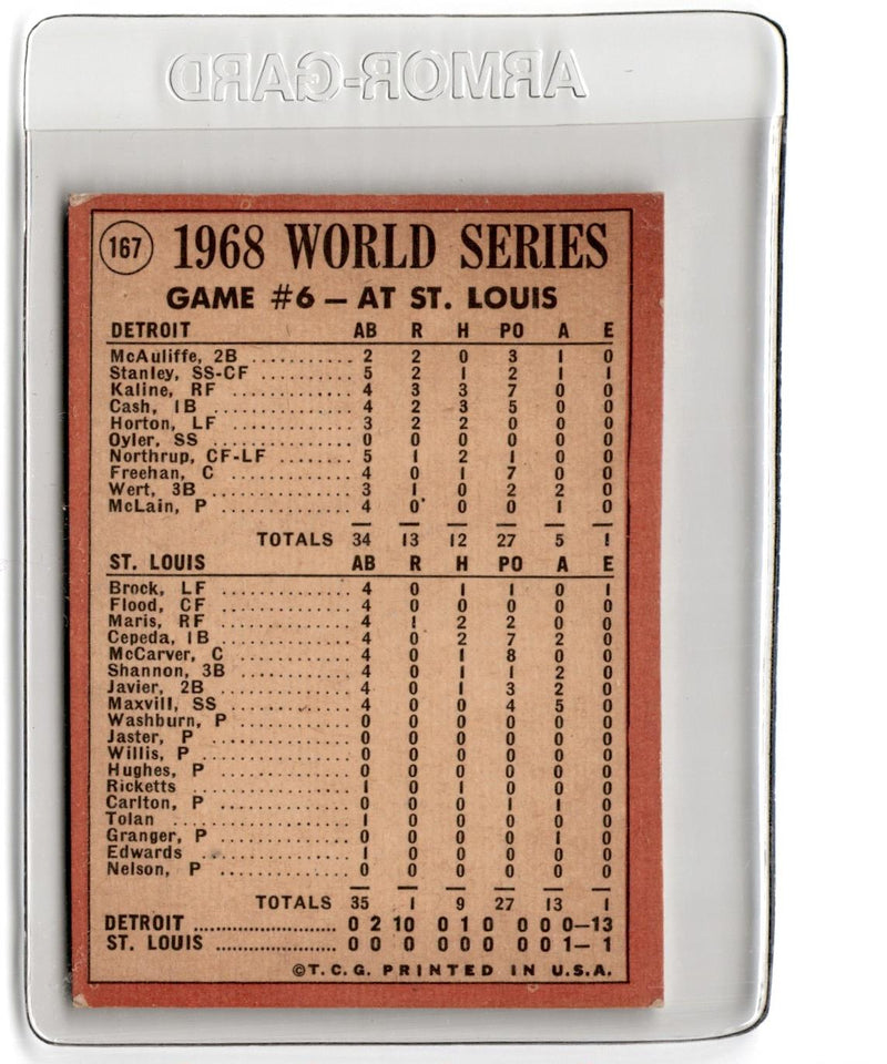 1969 Topps World Series Game 6 - Tigers 10-run Inning Ties Mark