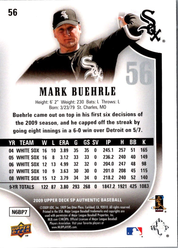 2009 Upper Deck SP Mark Buehrle