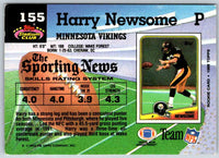 1992 Topps Stadium Club Football Harry Newsome #155