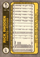 1981 Fleer Rick Rhoden