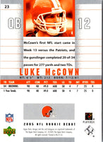 2005 Upper Deck Rookie Debut Luke McCown #23