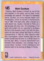 1991 Fleer Matt Guokas #145