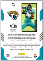 2021 Score Scorecard Josh Allen #178