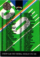 1993 Stadium Club Super Teams Bowl Checklist 376- #490