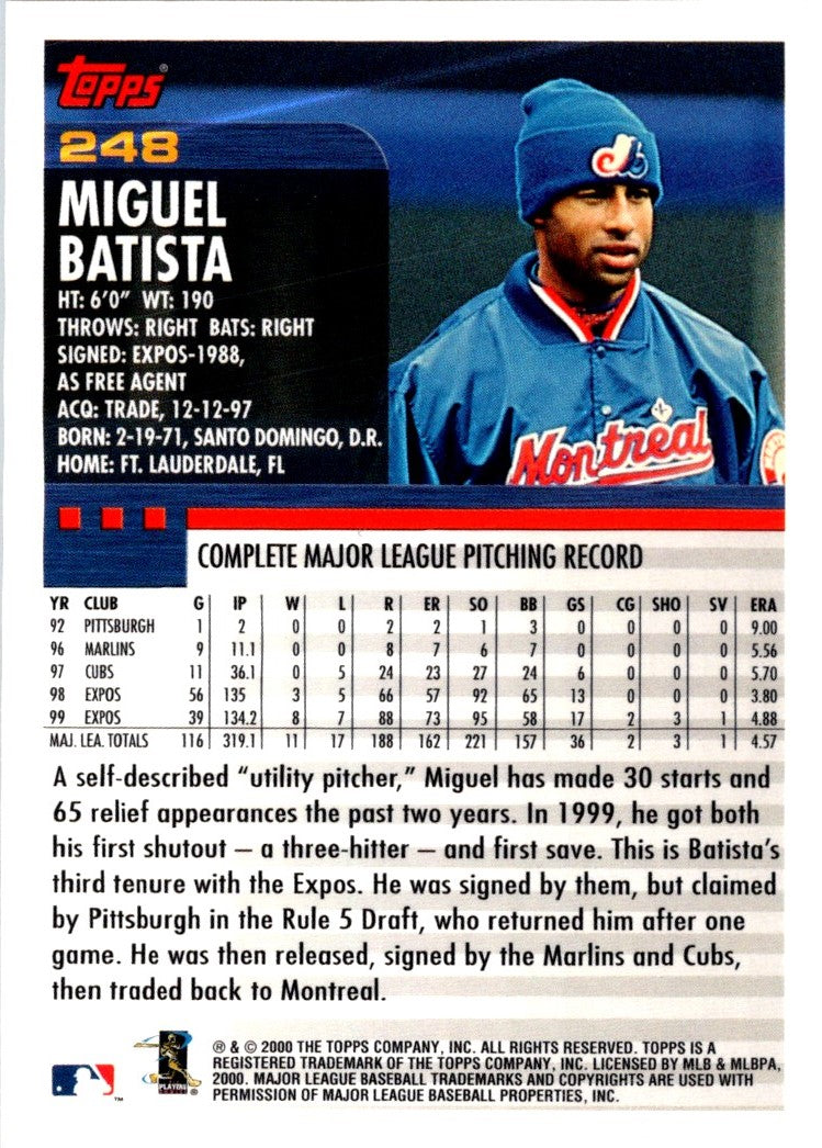 2000 Topps Miguel Batista