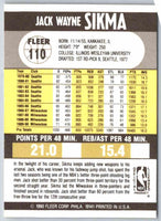 1990 Fleer Jack Sikma #110