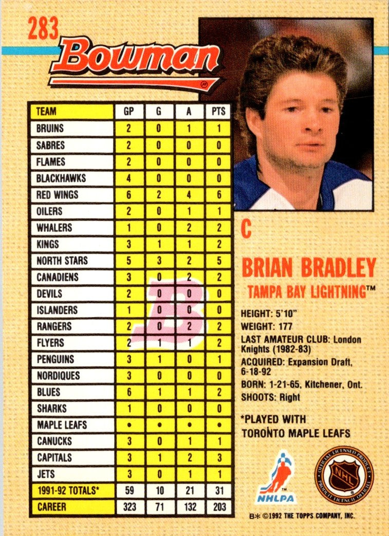 1992 Bowman Brian Bradley