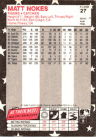 1988 Fleer Star Stickers Matt Nokes #27