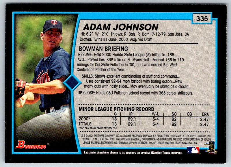 2001 Bowman Adam Johnson