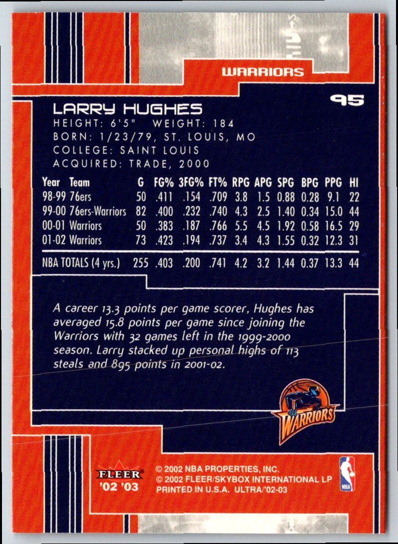 2002 Ultra Gold Medallion Larry Hughes