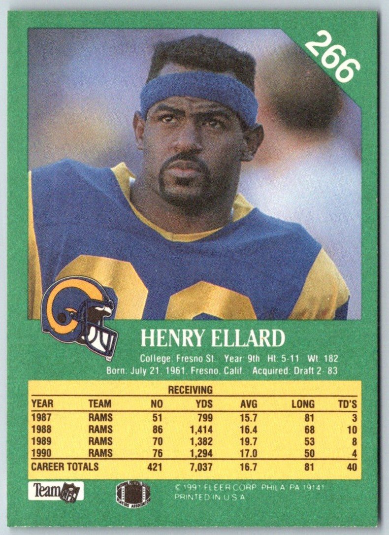 1991 Fleer Henry Ellard