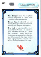 1990 Upper Deck Kris Draper/Steven Rice/Eric Lindros #473