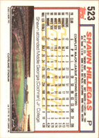 1992 Topps Shawn Hillegas #523