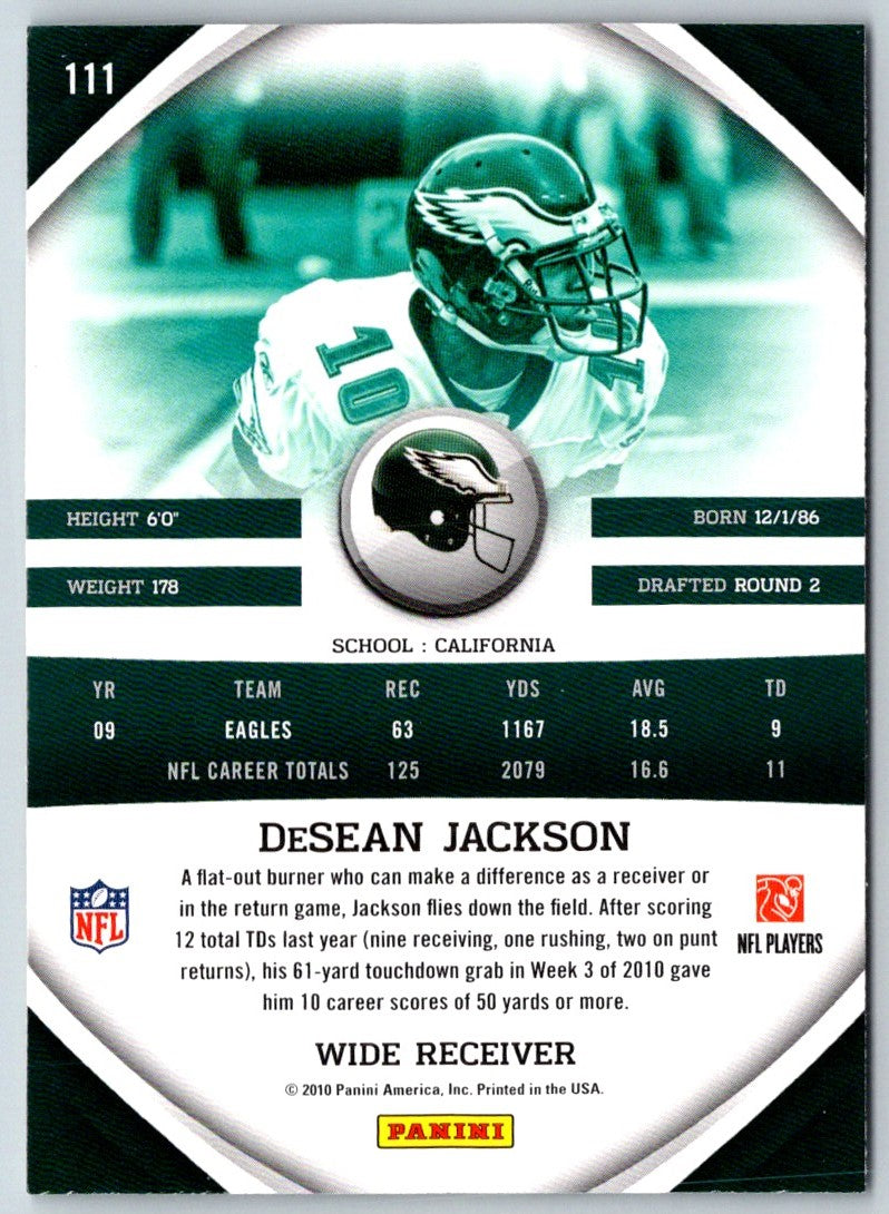 2010 Panini Gridiron Gear DeSean Jackson