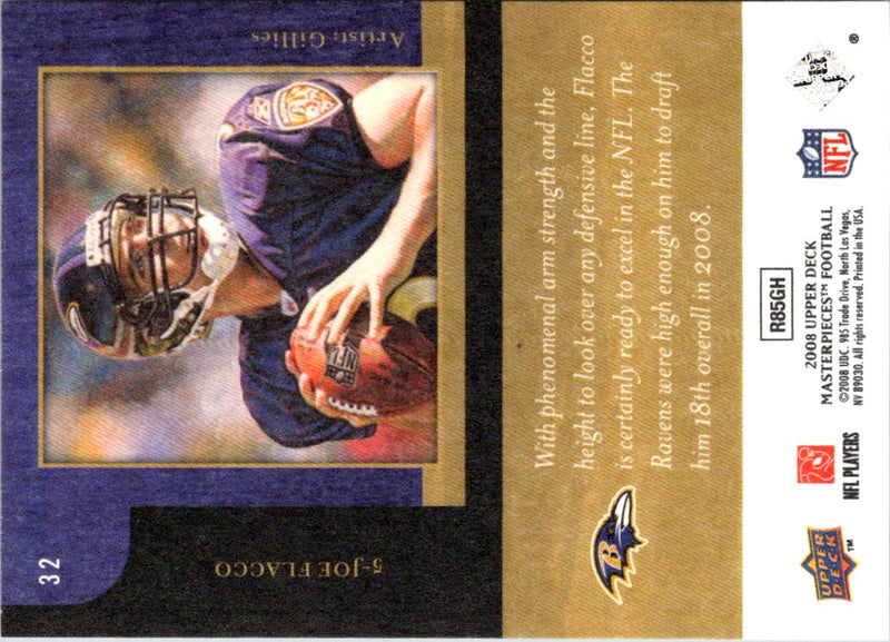 2008 Upper Deck Masterpieces Joe Flacco