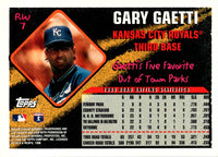 1996 Topps Road Warriors Gary Gaetti #RW7