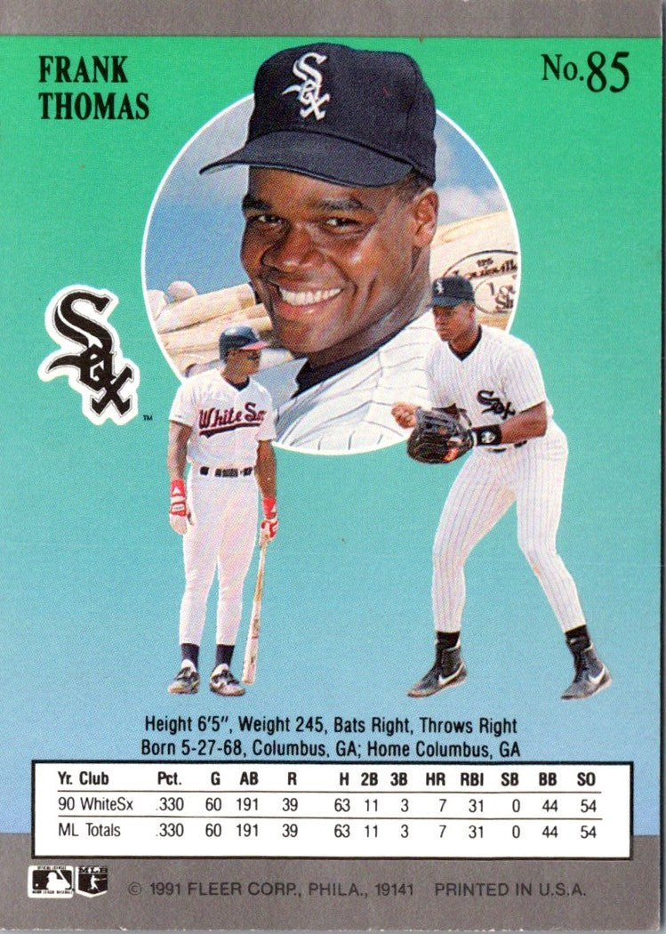 1991 Fleer Metal Frank Thomas