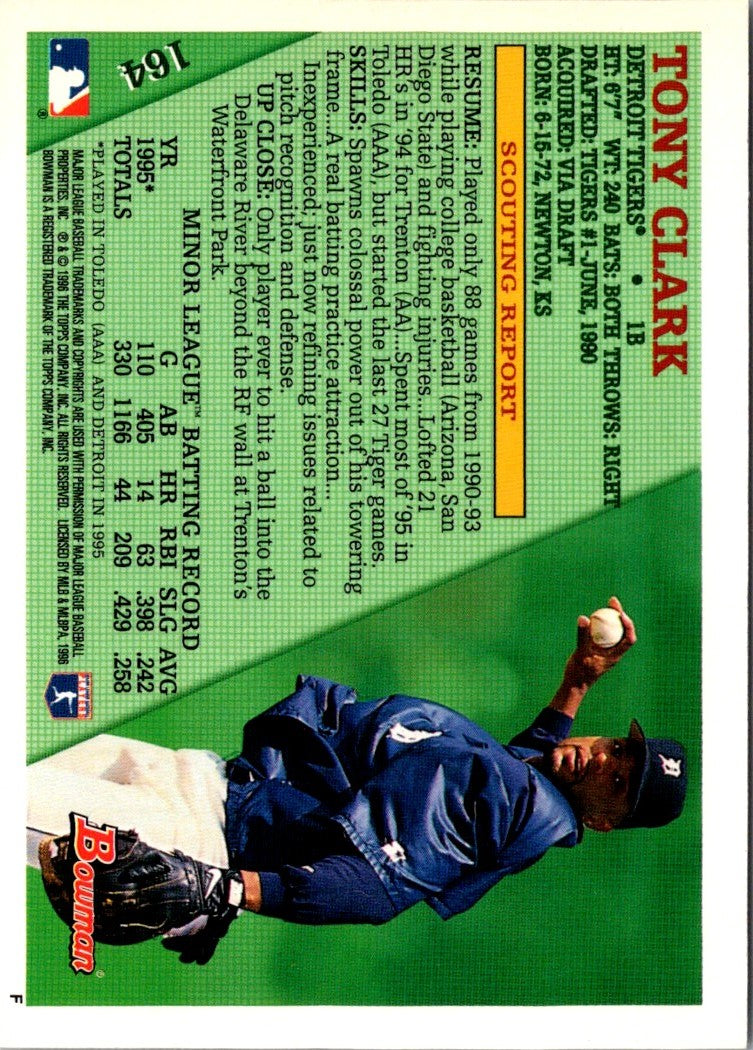 1996 Bowman Tony Clark