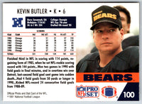 1991 Pro Set Kevin Butler #100