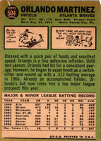 1967 Topps Orlando Martinez #504 Rookie VG-EX+