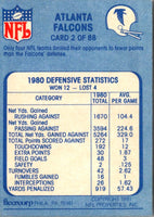 1981 Fleer Team Action Atlanta Falcons Defense #2