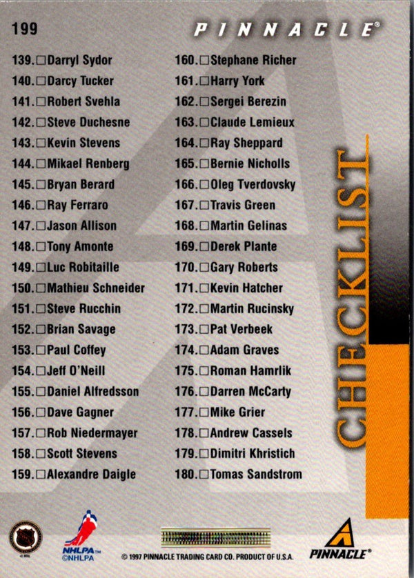 1997 Pinnacle Kevin Stevens #143