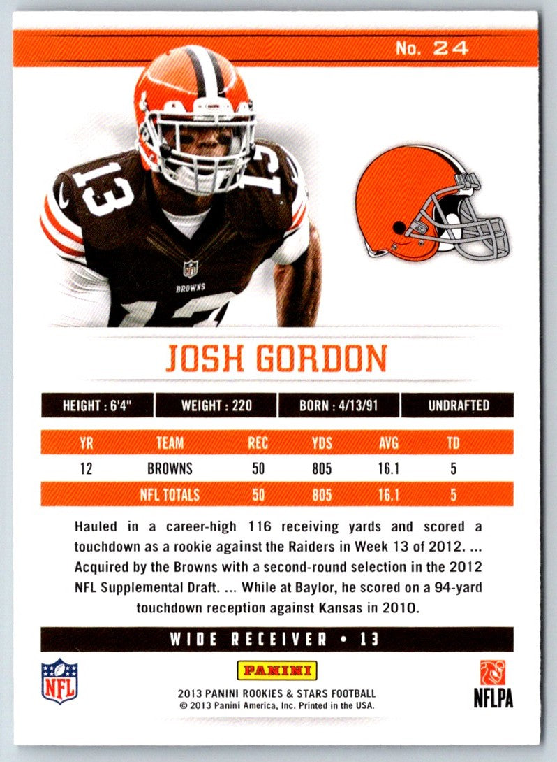 2013 Panini Rookies & Stars Longevity Josh Gordon