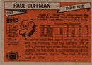 1981 Topps Paul Coffman
