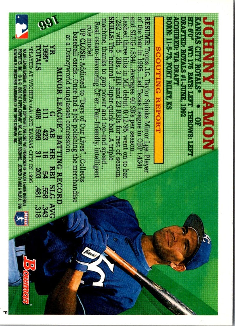 1996 Bowman Johnny Damon